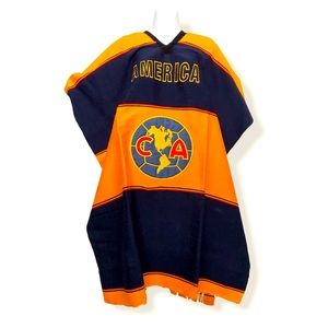 Club America embroidered poncho